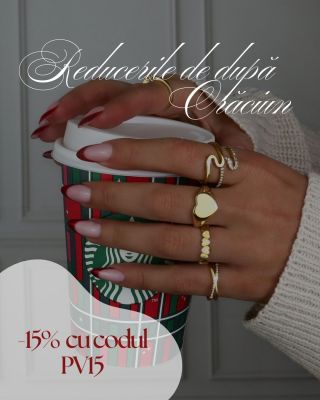 15% reducere la toate bijuteriile. ✨ Folosește codul PV15 și ia-ți piesele preferate. ❤️